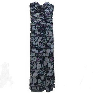 BCBG Floral Maxi Strapless Dress